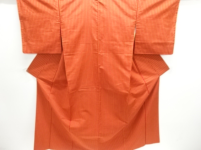 JAPANESE KIMONO / SILK / HAND WOVEN TSUMUGI / STRIPE